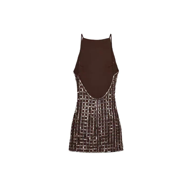 Strapless top / mini skirt / maxi dress / maxi dress with sparkling sequins design