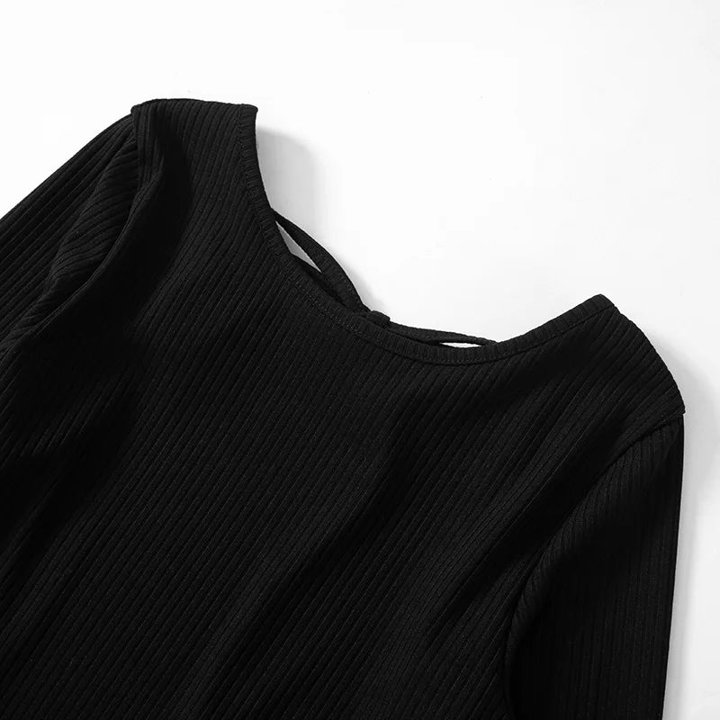 Knitted Mini Dress with Open Back - Patricia