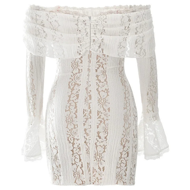 Off-Shoulder Lace Mini Dress - Maria