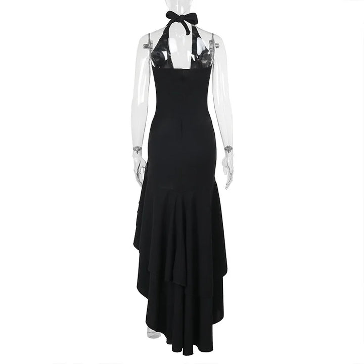Maxi Dress with Ruffle and Open Back - Rosalina