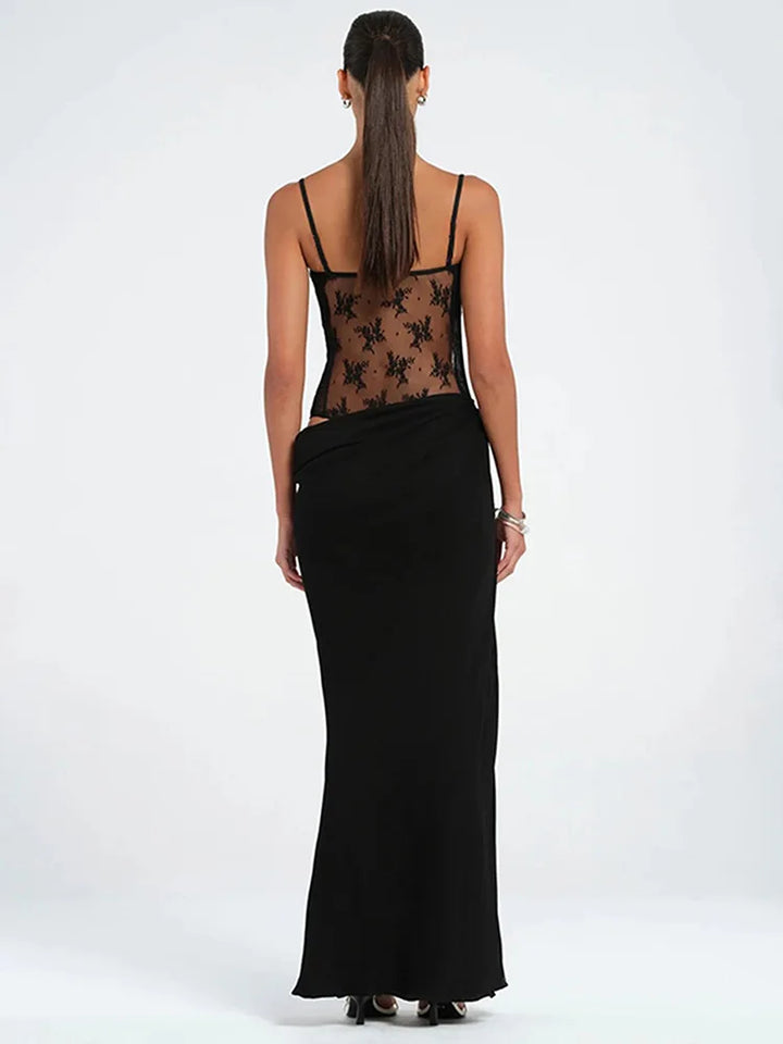 Maxi dress with lace decoration - Sherry