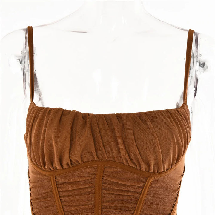 Fitted ruched maxi dress - Noya Lee