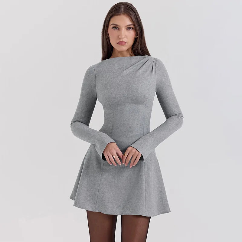 Winter A-Line Mini Dress - Shelly