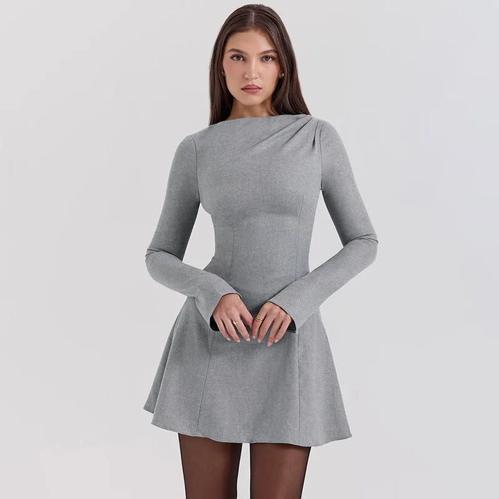 Winter A-Line Mini Dress - Shelly