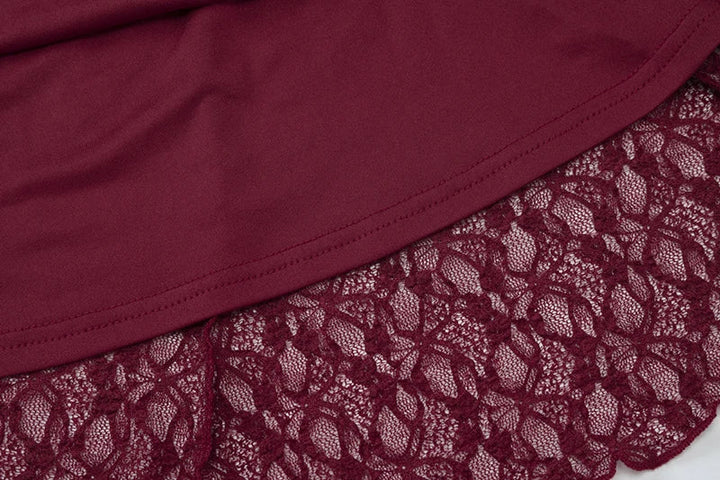 Ruffled Lace Mini Dress - Galina