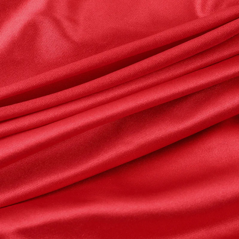 Balloon Cut Satin Mini Dress - Shandy