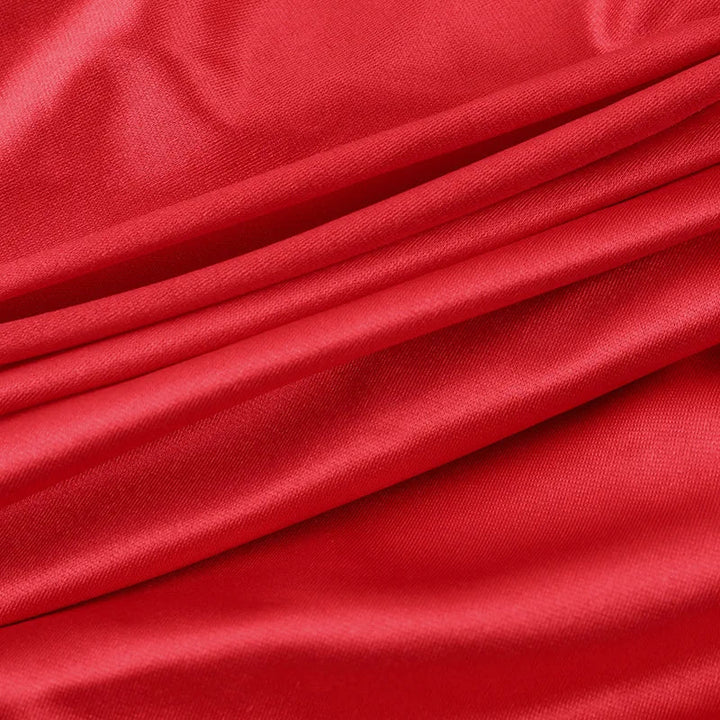 Balloon Cut Satin Mini Dress - Shandy