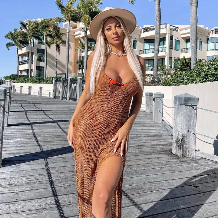 Knitted maxi beach dress - Bonita