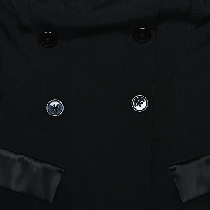 Strapless Mini Dress with Button and Faux Pocket Detail - Bonnie