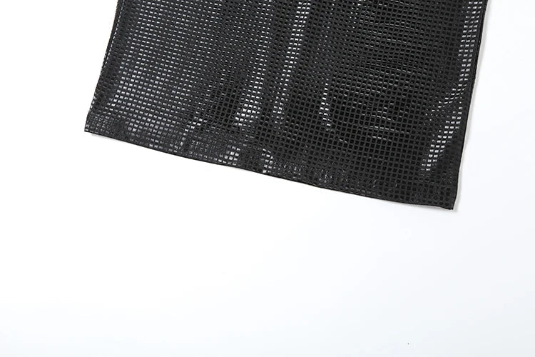 Maxi Strapless Dress with Sparkling Square Pattern - Melanie
