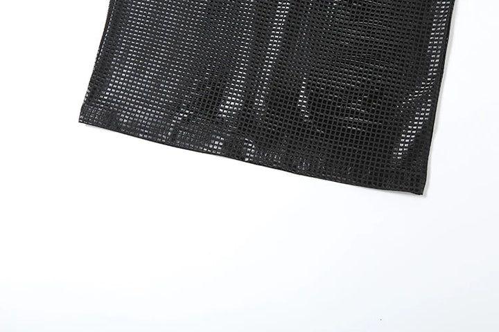 Maxi Strapless Dress with Sparkling Square Pattern - Melanie
