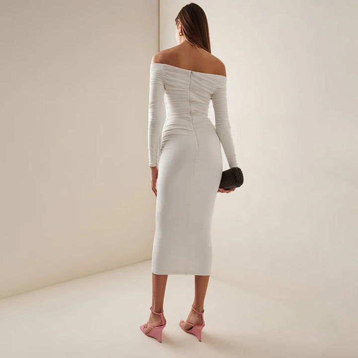 Maxi off-shoulder dress - Lila