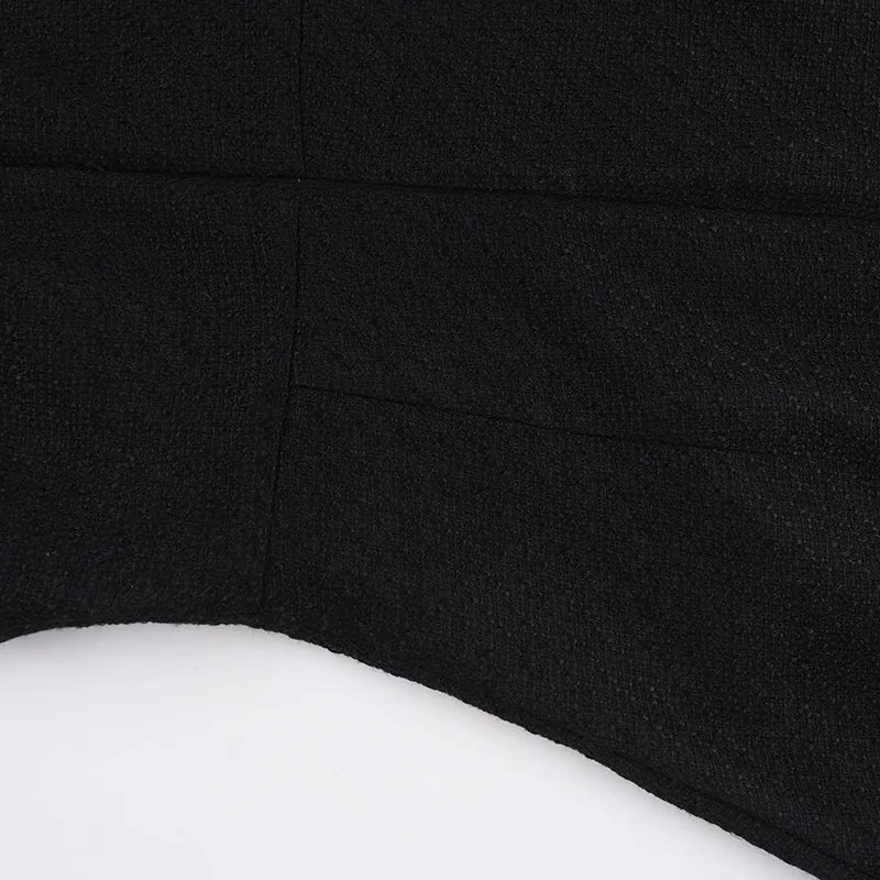 Woven mini dress in A-line cut with pocket decoration - Mili