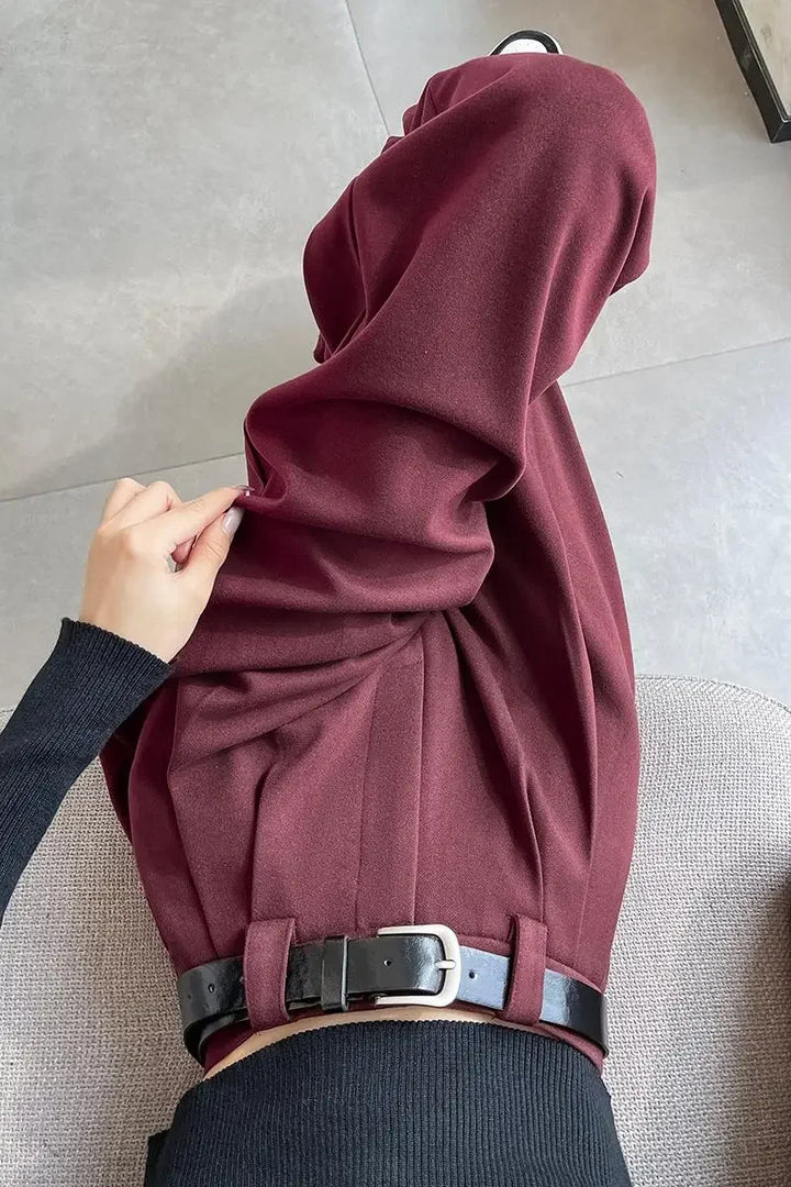 High-waisted tailored pants loose fit