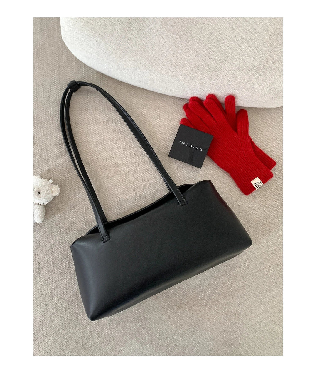 תיק דמוי עור בעיצוב מלבני