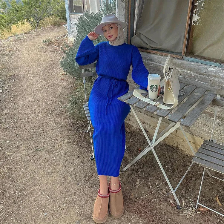 Casual maxi knitted dress - Amitah