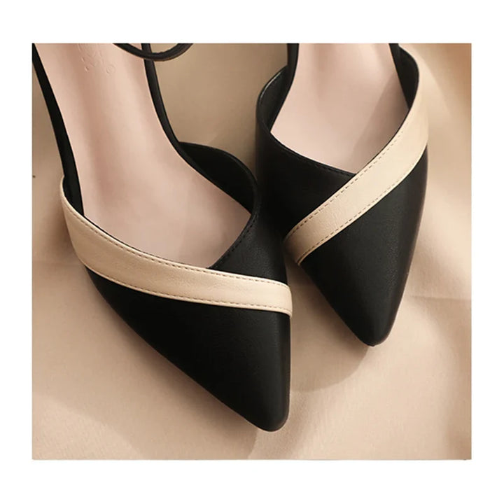 Faux Leather High Heels with Buckle Closure - Aryeh