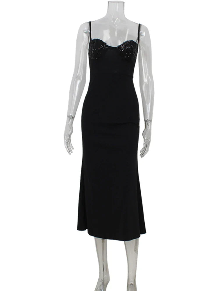 Maxi dress with sequin decoration - Yoko
