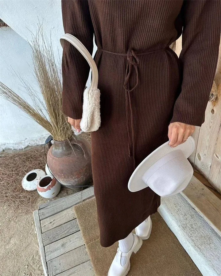 Casual maxi knitted dress - Amitah