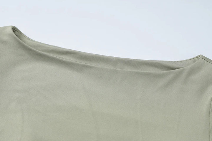 Maxi dress with ruching design - AMALIA