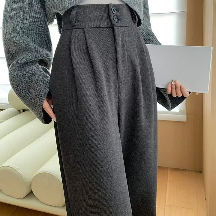 Tailored Wool Pants High Waist