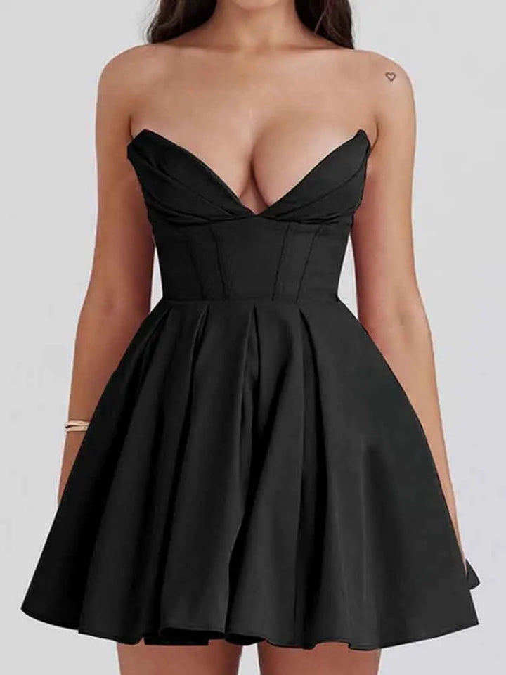 A-line Strapless Mini Dress - Livia