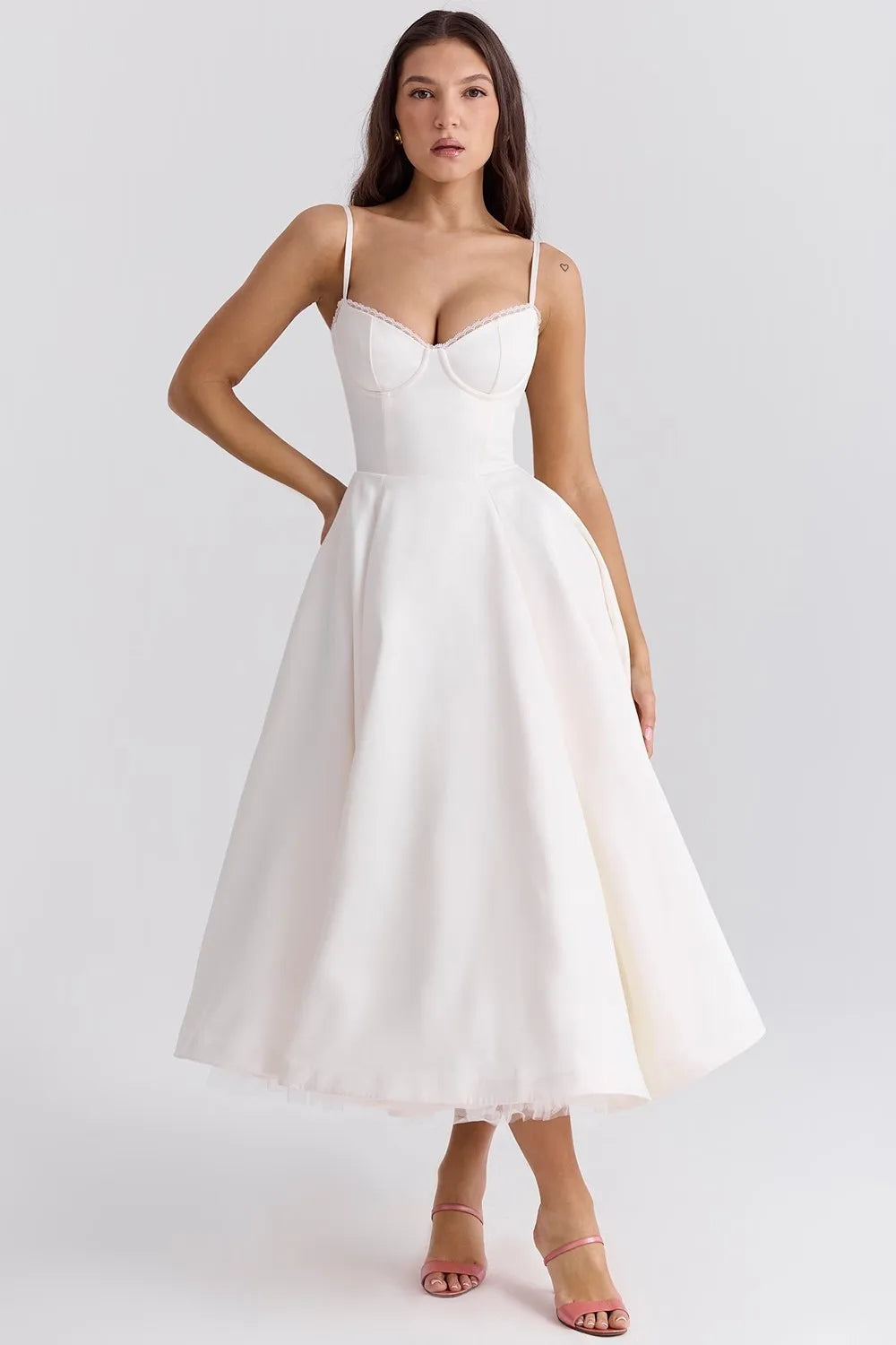 Midi Satin Dress - Adela