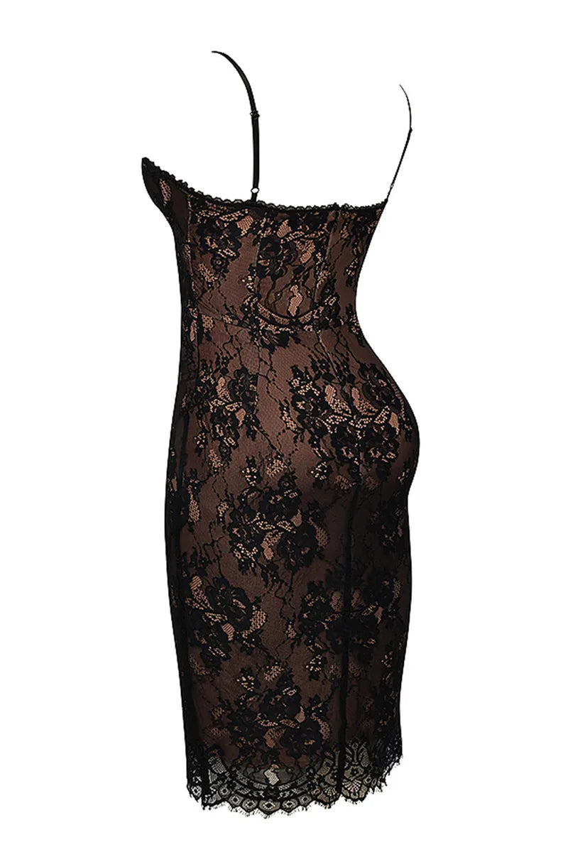Lace Midi Dress - Lisa