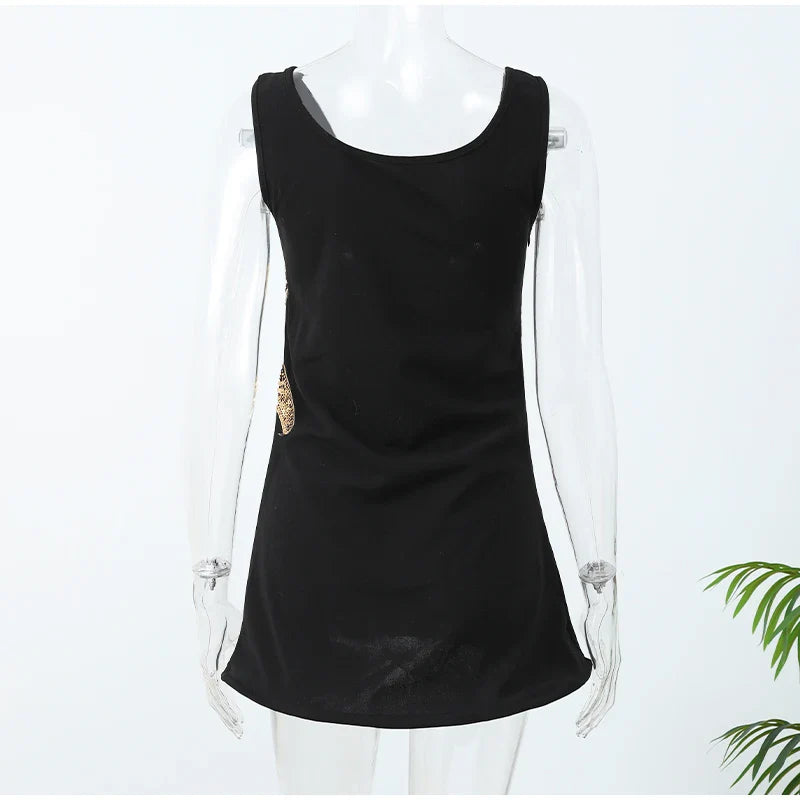 Mini Dress with Sequin Starfish Detail - Daisy