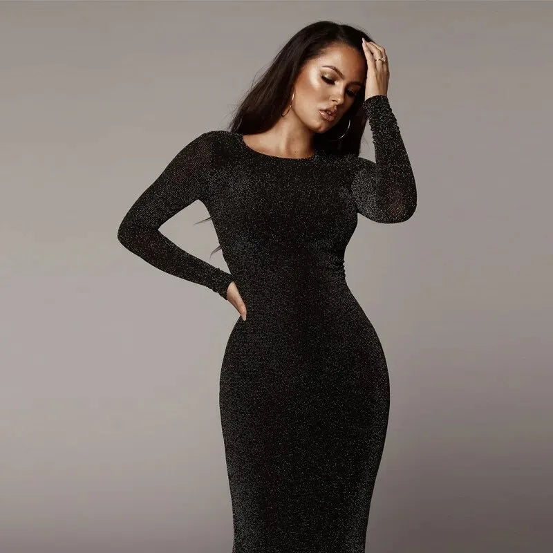 Sequin Midi Dress - Scarlett