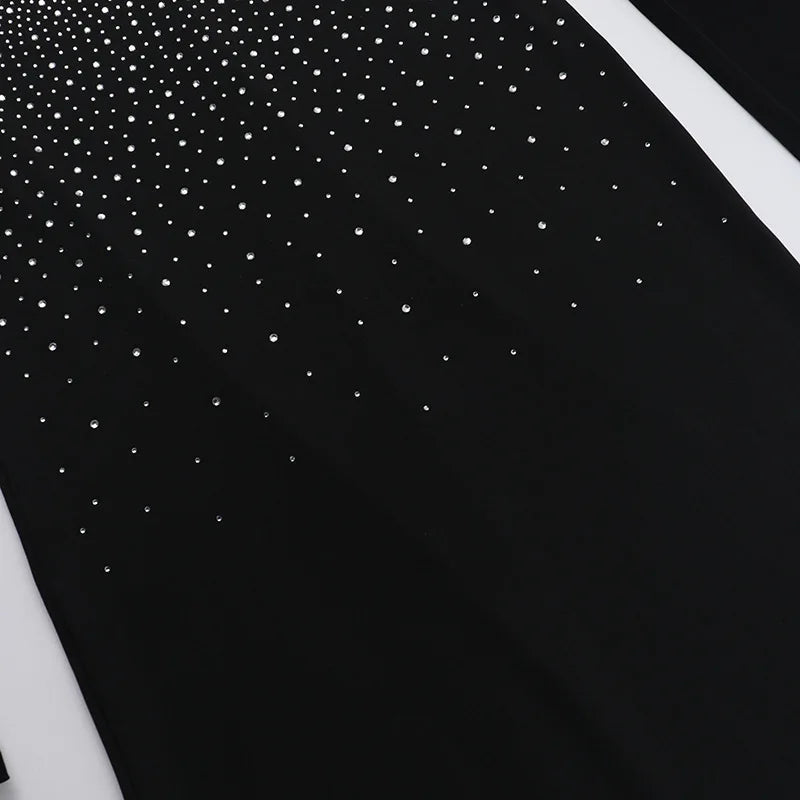 Fitted midi dress with shaping fabric, glitter sequin detail, and cap sleeves - Bridget