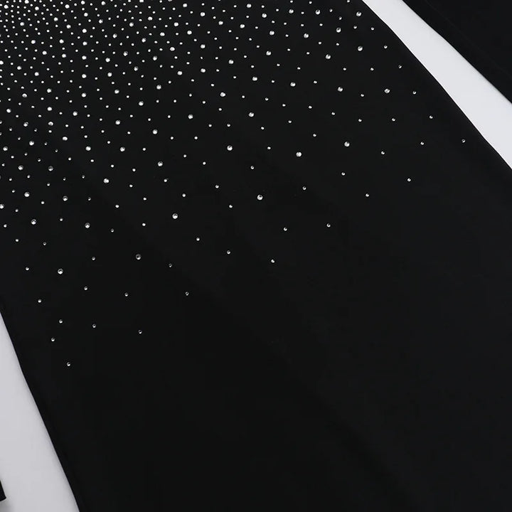 Fitted midi dress with shaping fabric, glitter sequin detail, and cap sleeves - Bridget