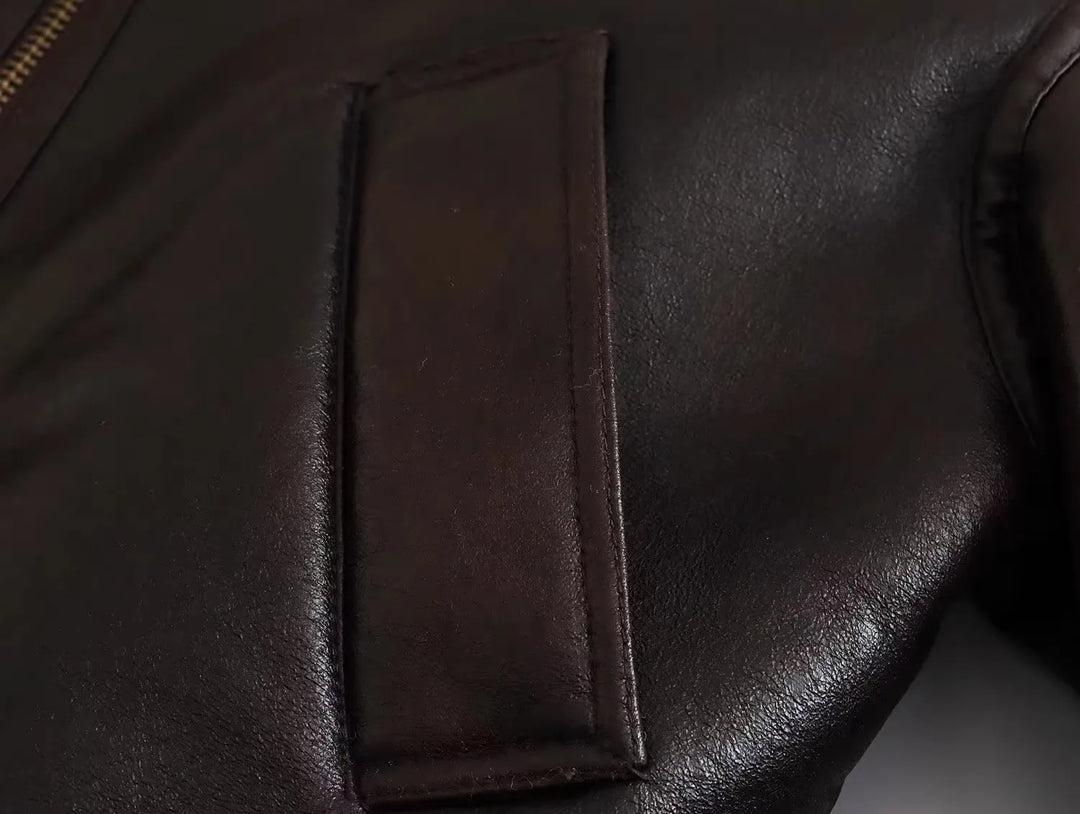 Leather Coat with Fur Lining - Candy