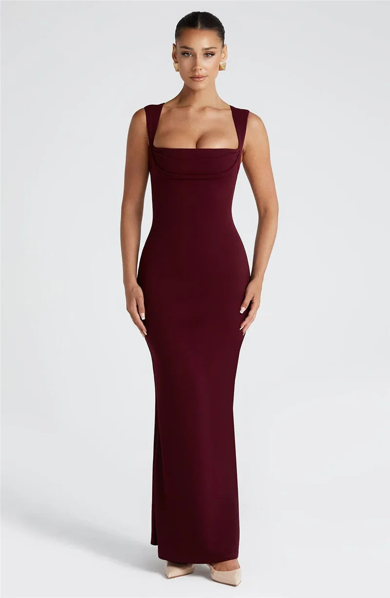 Fitted and Flattering Maxi Dress - Miller