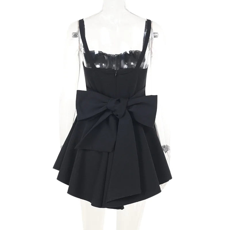A-line mini dress with bow detail on the back - Ramona