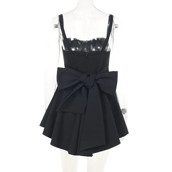 A-line mini dress with bow detail on the back - Ramona