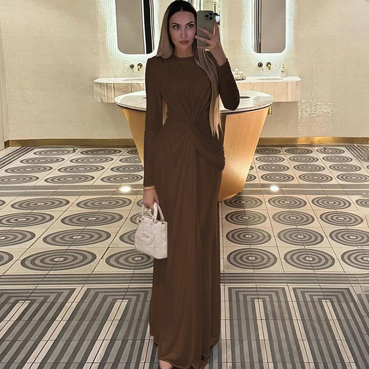 Maxi Dress with Pleated Detailing - Noelle