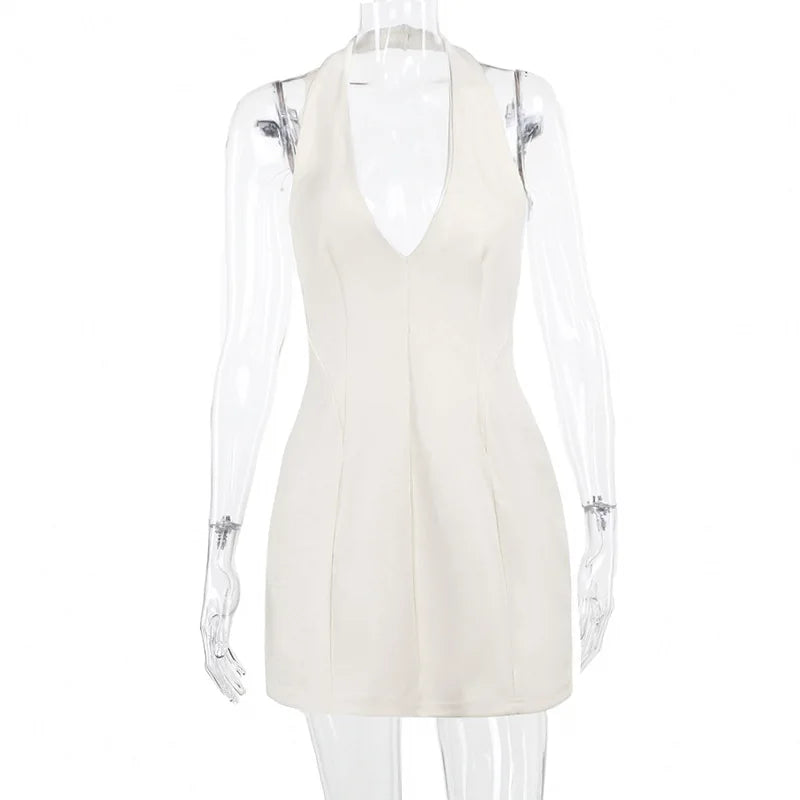 Mini Dress with Deep V Neckline - Madi