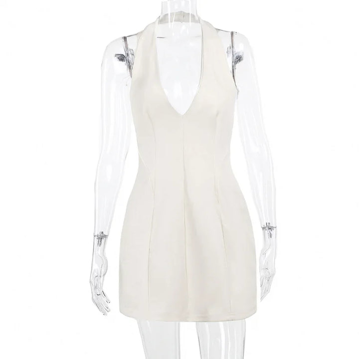 Mini Dress with Deep V Neckline - Madi