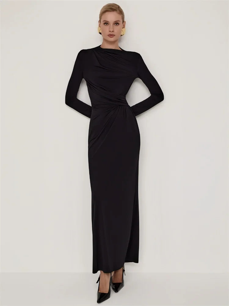 Maxi dress with ruching design - Elia