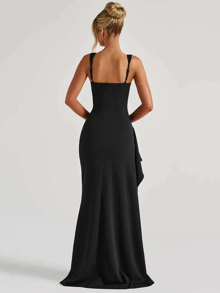 Elegant Maxi Dress with Slit Design - April