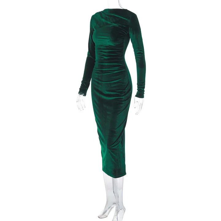 Velvet midi dress - Lorenza