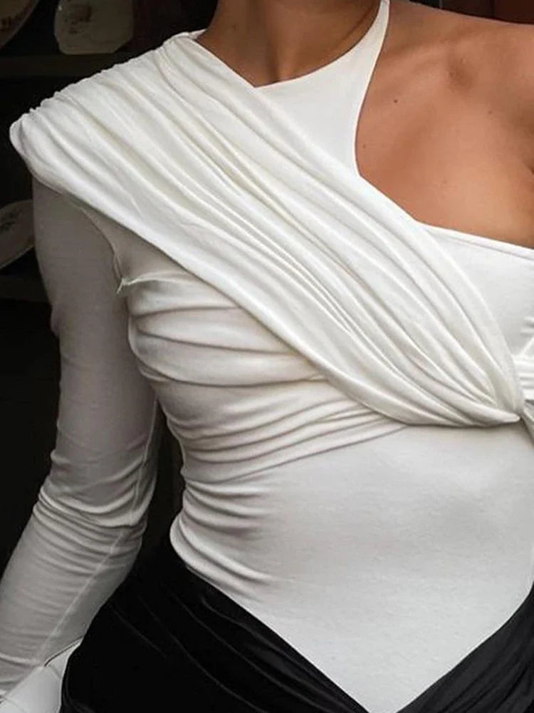 One-Sleeve Twist Shirt - Lena