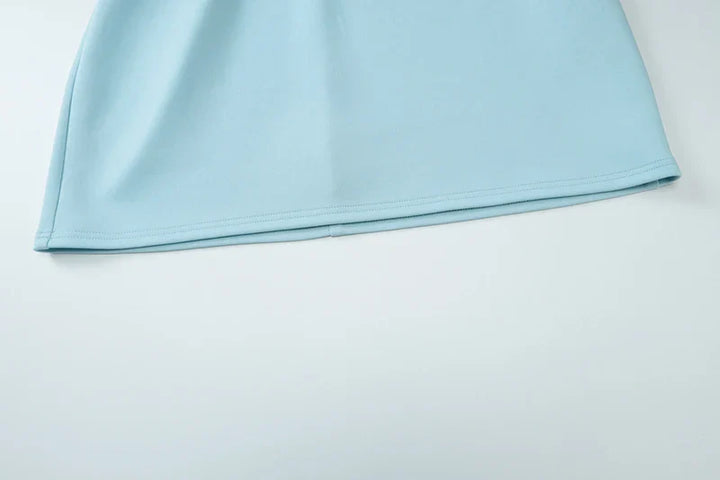 Tailored A-line mini dress with back tie waist and pocket detail - Yar