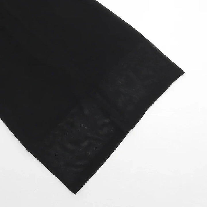 Ruched Shaping Fabric Maxi Dress with Flattering Mesh Design - Amelia