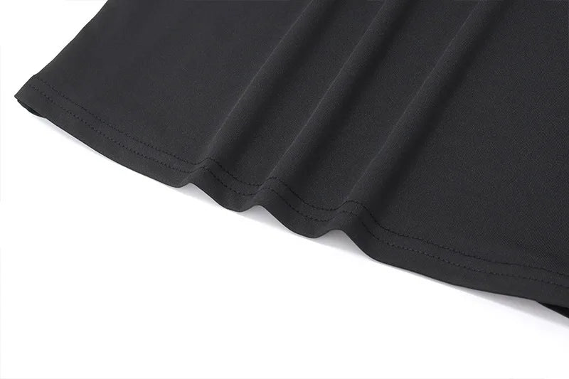 Tight Long Sleeve Shirt with Neck Tie - Penelope