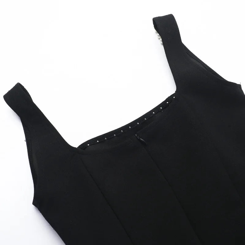 A-Line Mini Dress with Pearl Detail - Paris