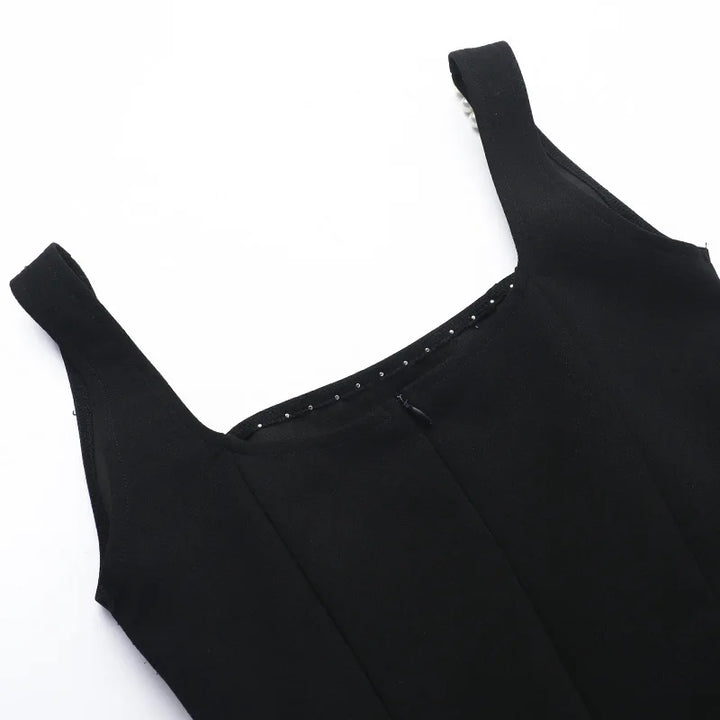 A-Line Mini Dress with Pearl Detail - Paris