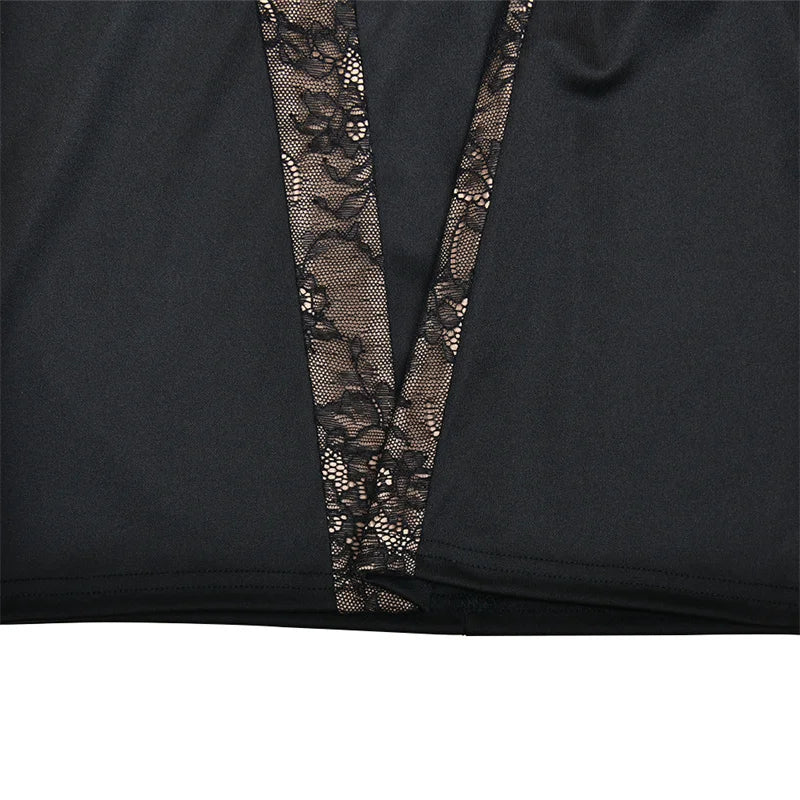 Mini dress with a lace design - Lana