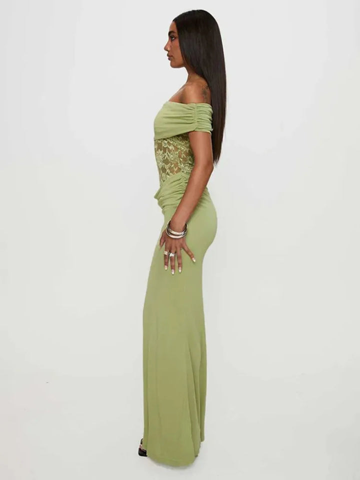 Off-shoulder lace maxi dress - Jessica